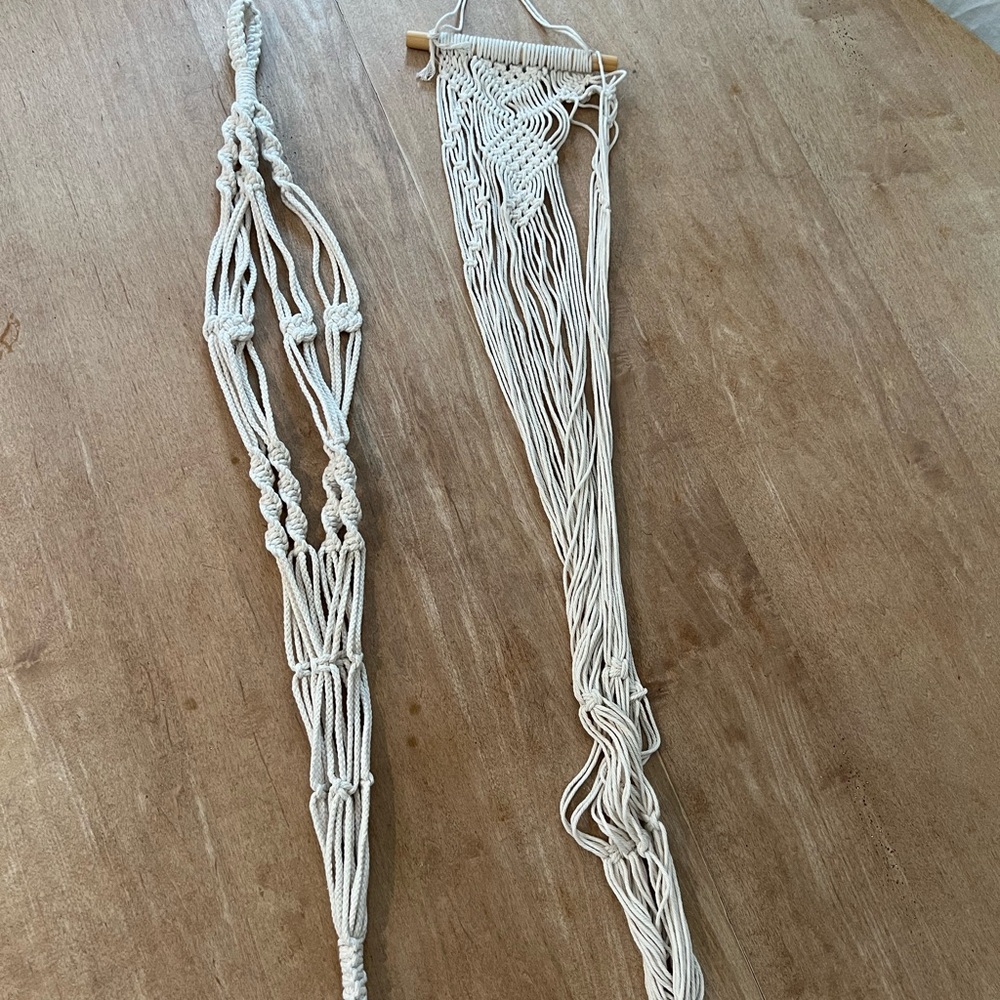 Handcrafted Macrame Wall Hanging Set - Natural Cotton